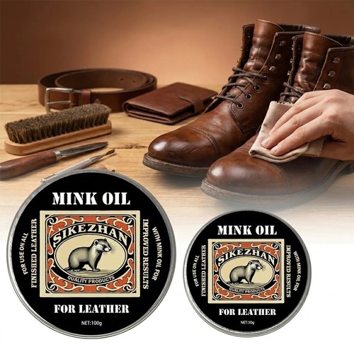 Mink oil leather care cream - oil,